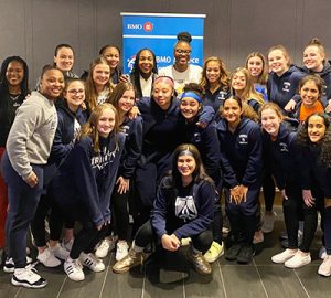 Girls participating in a BMO Harris event for International Women's Day