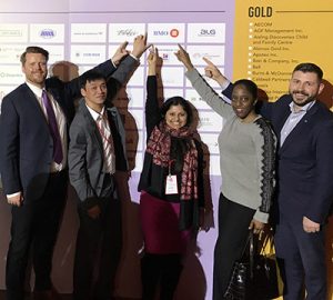 BMO employees after winning a United Way award