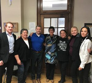 BMO's Dan Adams and Sean Murphy with Thunder Woman Healing Lodge's Board